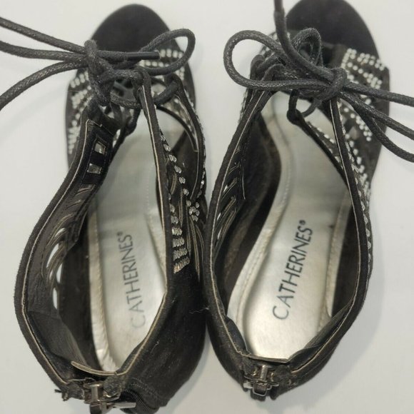 Catherines Shoes Catherines Womens Size 8 Laceup Wedge Shoesheel